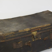 Vintage antique leather suitcase