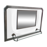 Wall mirror with vintage tablet 47x31cm