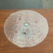 Plateau à gâteau en verre scandinave vintage
