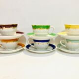 Set of 6 multicolor cups from the 50