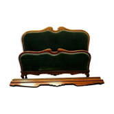 Lit de style Louis XV en noyer XX siècle