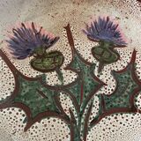 Vallauris deep plate with thistles