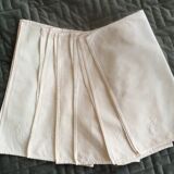 Lot de 6 serviettes de table avec fleur brodée