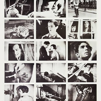 Affiche cinéma ancienne.un chien Andalou.Salvator Dali,Luis Bunnuel