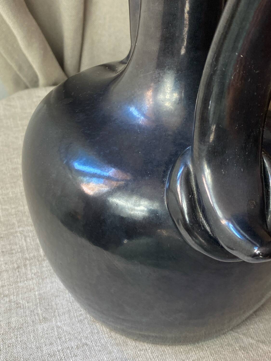 Ceramic lamp base, Sauveur Lunetta, Vallauris