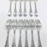 12 cross ribbon cake forks christofle