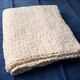 Handmade Cream Mohair Throw Blanket – Soft Luxury Plaid – 1.2 x 2 m