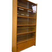 Étagère/vitrine/meuble de collection vintage en bois peu profond