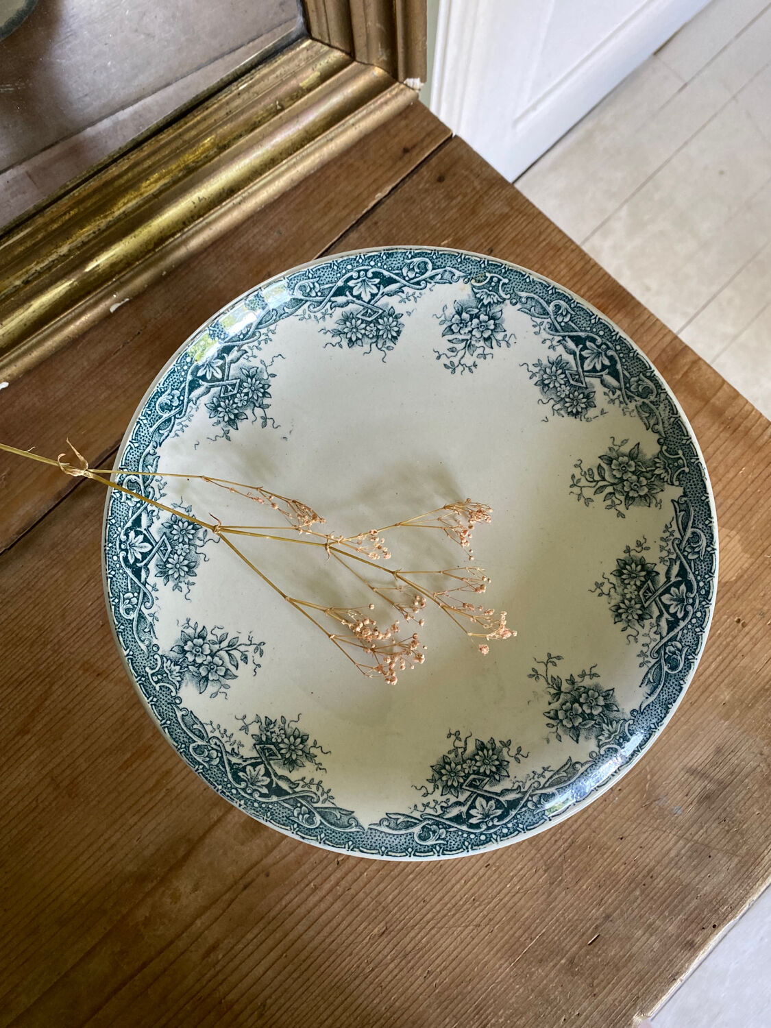 Old dessert service, compotier flat plates iron Prima Saint Amand