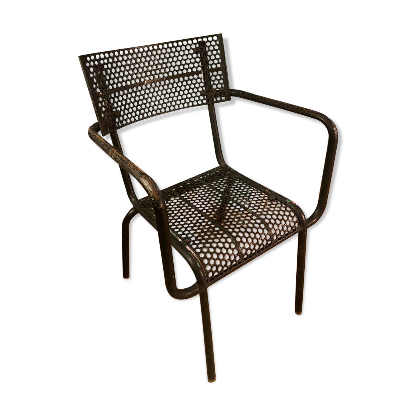 Garden armchair René Malaval Blocmetal 50s