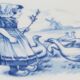 Vintage goose-keeping ceramic dish