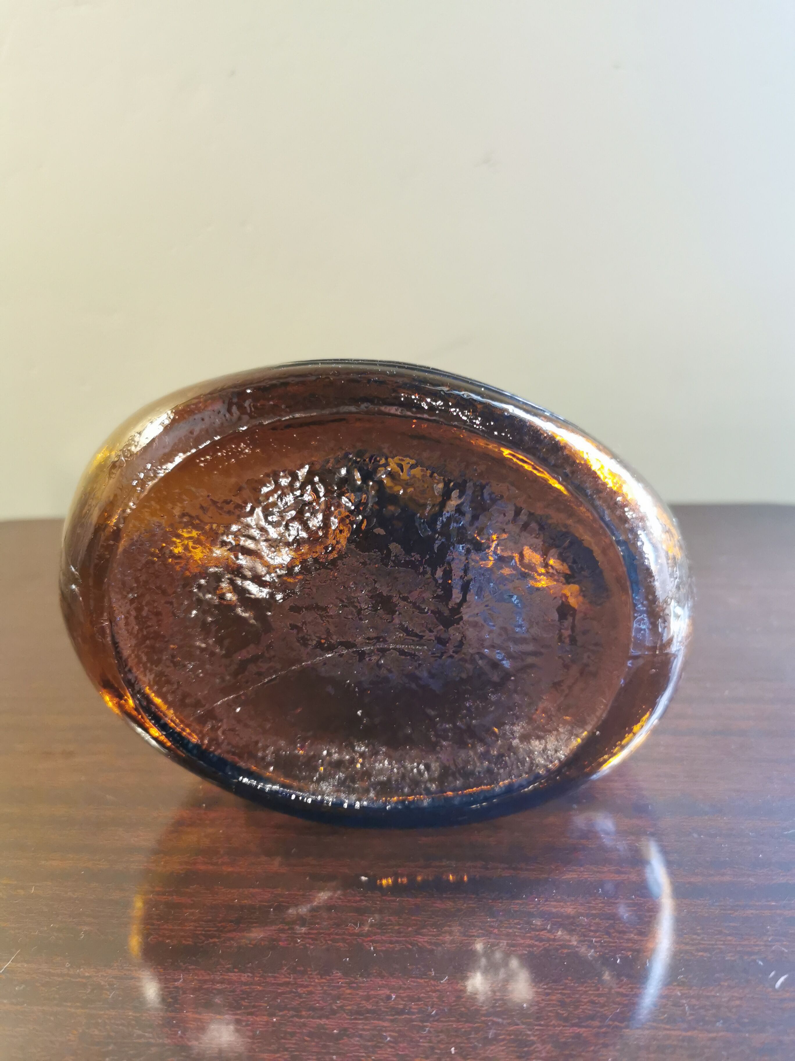 Vintage amber glass pitcher