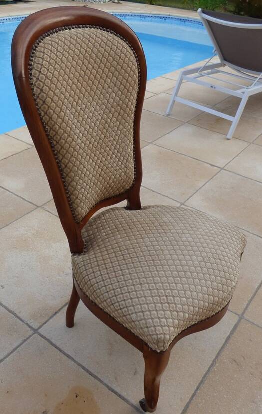 Louis Philippe period coffee chair in quality wood, excellent condition