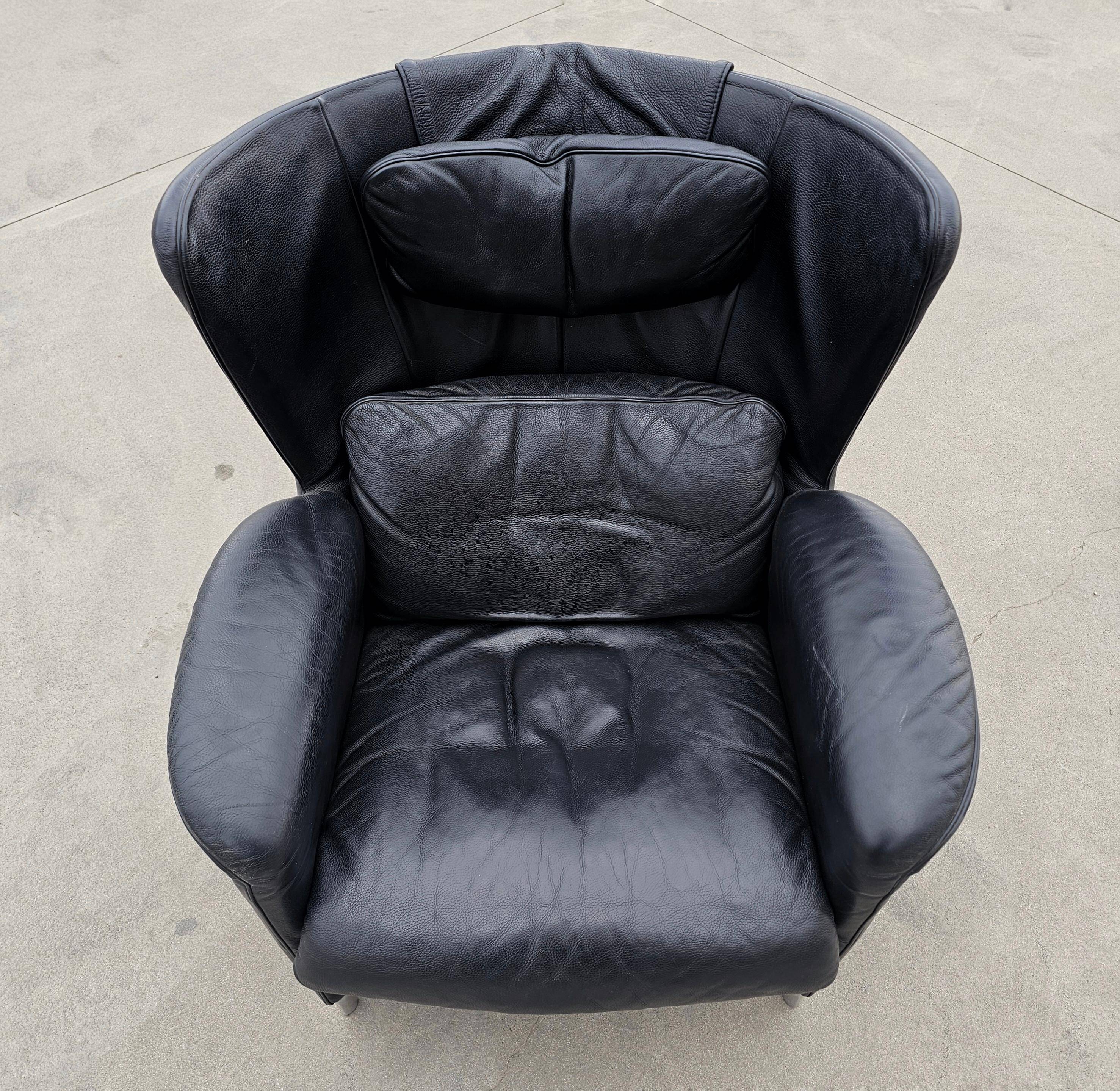 Pair of postmodern armchairs DS-23 by Franz-Josef Schulte for De Sede