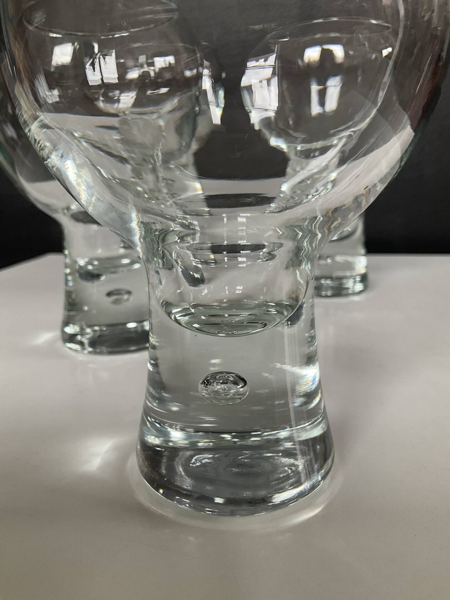 Set of 4 "balloon" glasses by Durobor from the 1970s.