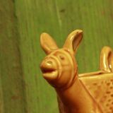 Ceramic donkey statue