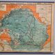 Large vintage school wall map – Pacific Ocean