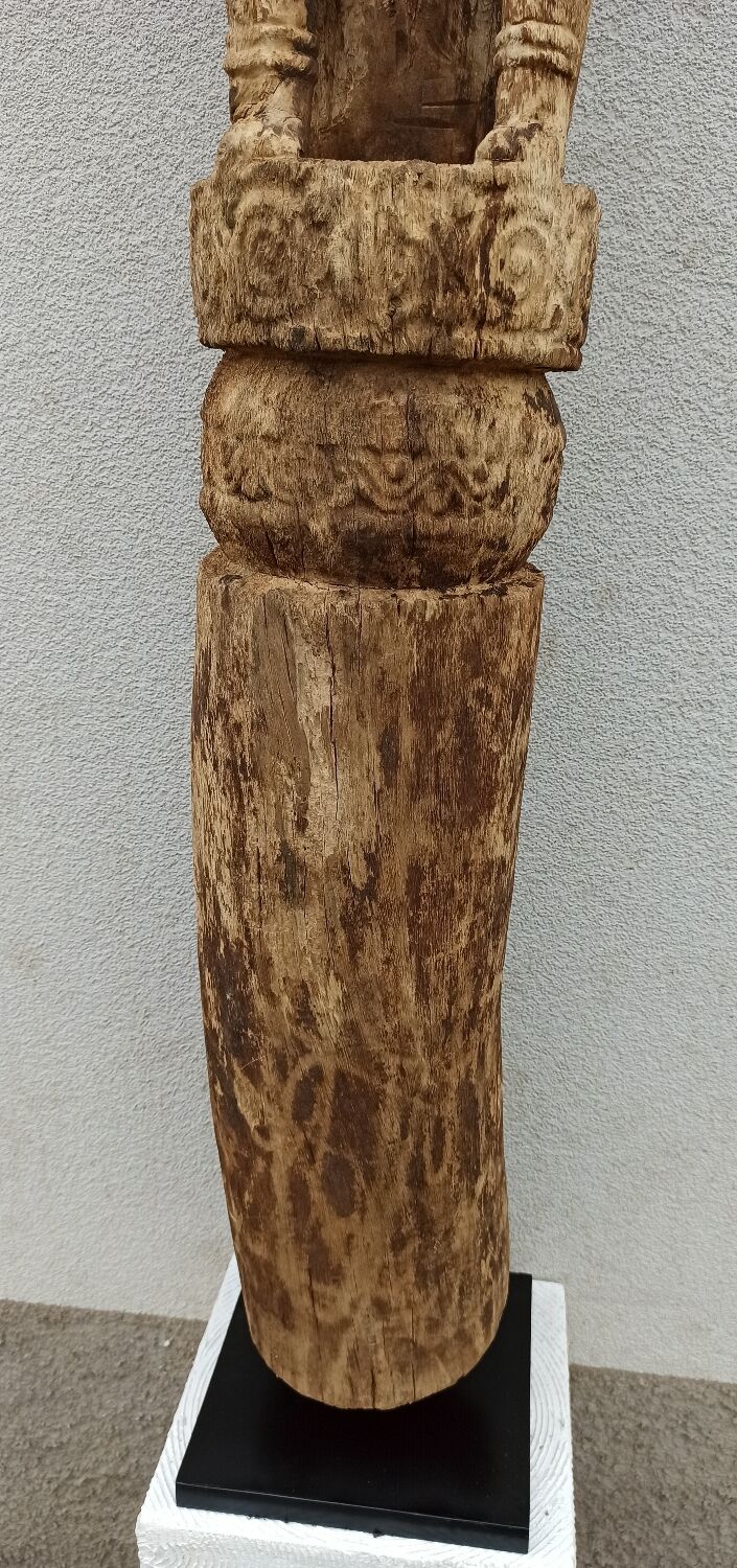 Ancient wooden ancestor statue of the Leti Islands, Indonesia
