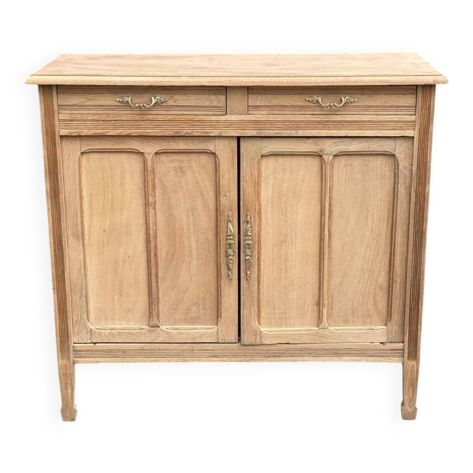 Vintage Parisian Art Deco sideboard renovated in wood 1945