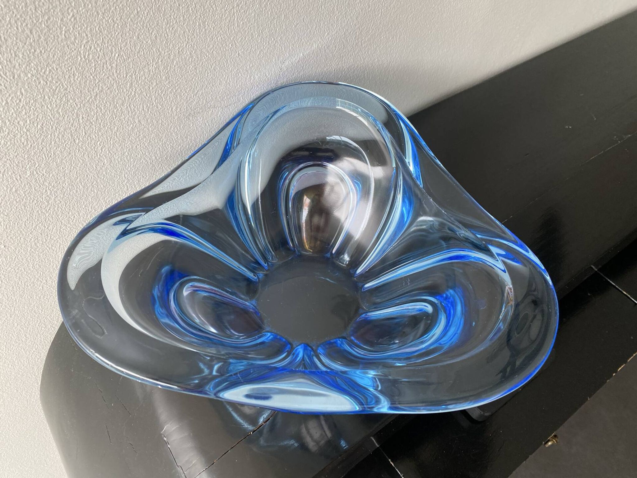 Blue Murano fruit bowl