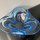 Large light blue Murano fruit bowl