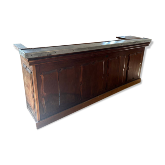 Oak and zinc bar