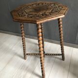 Antique English Side Table Bobbin
