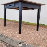 Rustic farm table in old patinated solid oak - 1900s