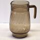Very pretty black smoked glass pitcher from Lever in very good condition.