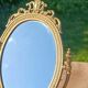 Miroir de table vintage en laiton doré – style Napoléon III,