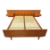 Double bed vintage Scandinavian in teak from the 1960s with integrated bedside tables.