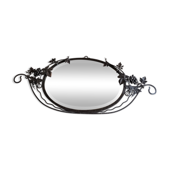 Magnifique miroir fabrication artisanale P.Roze