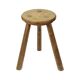 Antique Wooden Tripod Stool Milk Stool Early 20th Century Brutalism