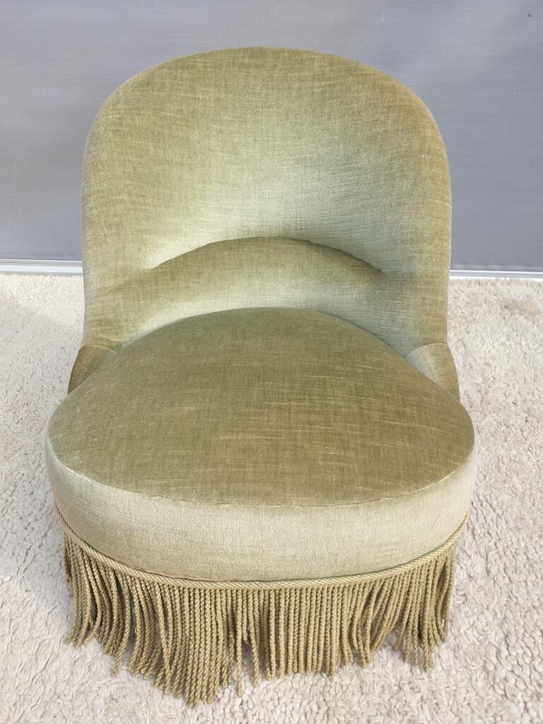 Driver toad velvet iridescent green chamarrée of fringes