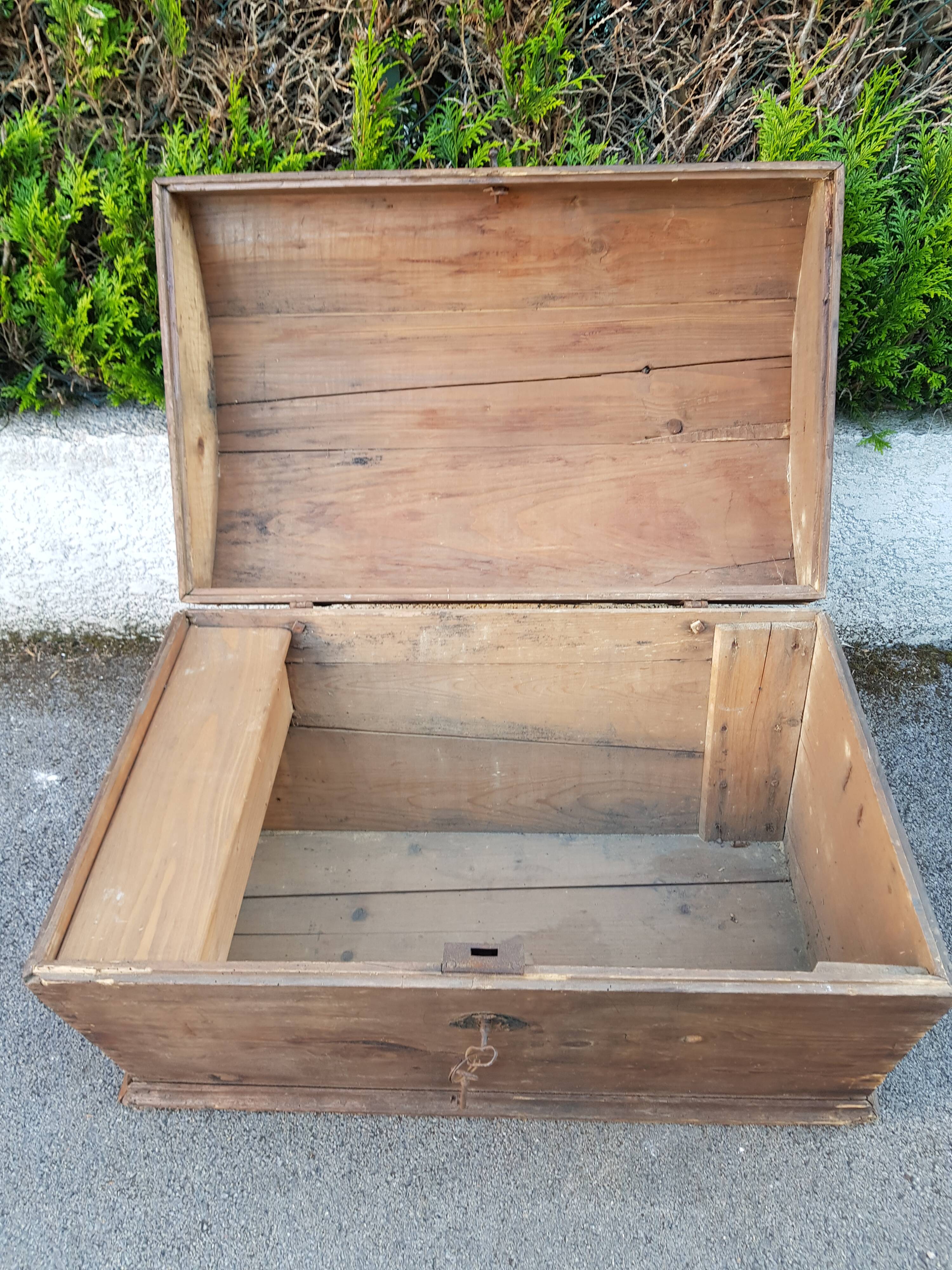 Former bulging privateer's trunk in 18th century fir