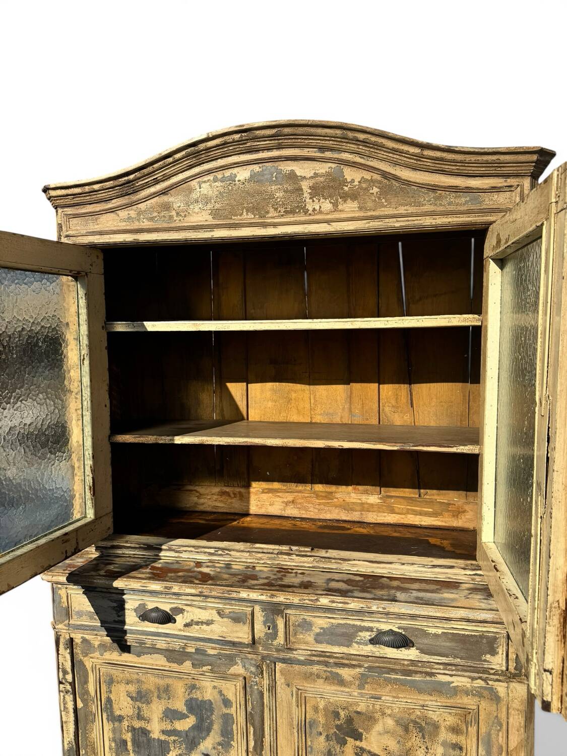 Large two-body sideboard Louis Philippe – blue beige patina