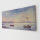 Oil on wood by Riccardo Capone fishermen Italy 50s 60s