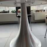 Round black top table with metal legs KARE design