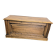 Antique wooden chest with moulded panels