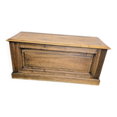 Antique wooden chest with moulded panels
