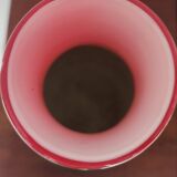 Tricoloured domed vase in thick glass