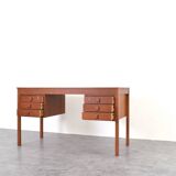 Mid-Century Danish Teak Desk from Domino Møbler, 1960s.