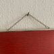 Vintage mirror 1960 triptych barber red brick - 30 x 77 cm
