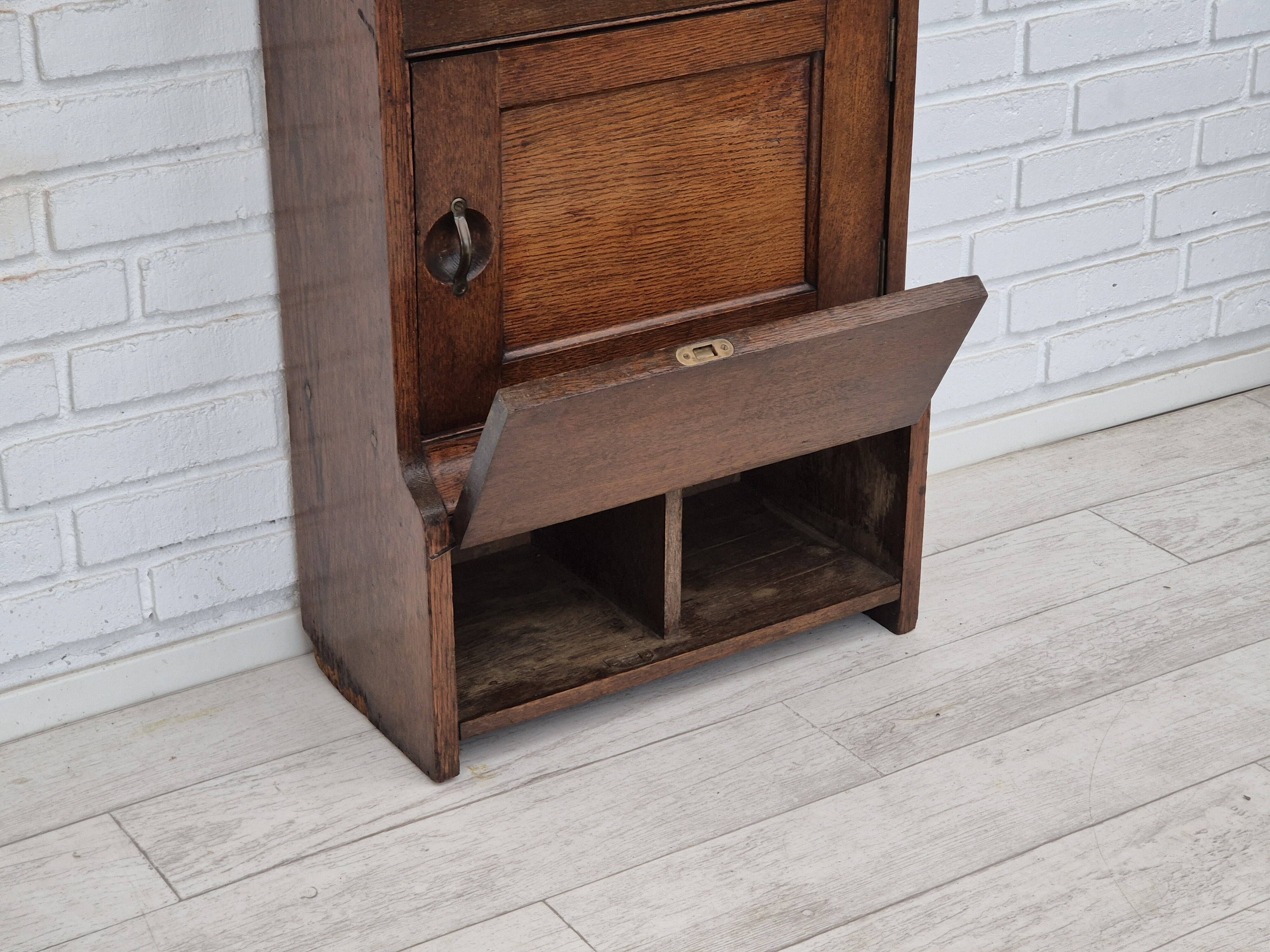 1950s, Scandinavian design, wall cabinet, original good condition, oak wood.