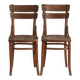 Paire de chaises Mundus-Borlo en bois courbé à dossier plein – Roumanie, vers 1920