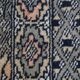 Tapis / Nappe en laine nouée à la main en bleu foncé et rouge – 47x46 cm