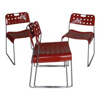 4 "omstak" chairs by Rodney Kinsmann by Bieffeplast, Italy, 1970