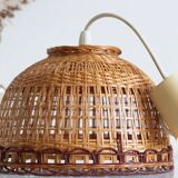 Vintage wicker pendant lamp