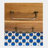 Chiffonnier pieds compas bois brut 1950