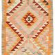 Turkish Handwoven Vintage Herki Kilim 90 cm x 322 cm